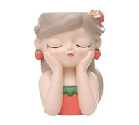 Fenteer Busto Vaso per Interni Decorazione di Pianta Decorazione Figurina Fiorna Fiorna a Forma di Ragazza per Ufficio Courtyard Room Courtyard Interno, 13 cmx13 cmx17,5 cm