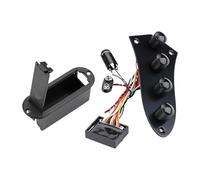 Fenteer Cablaggio per Piastra di Controllo per Basso Elettrico, Facile Da Installare, Componenti per Chitarra con Scheda di Controllo Professionale Ad Alte Pr, Nero