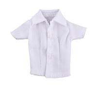 Fenteer Camicia da Abito in Miniatura in Scala 1:12, Abbigliamento Estivo alla Moda, Top e Outfit per Action Figure Femminili da 6 Pollici, Bianco