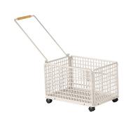 Fenteer Carrello per Lavanderia con Ruote, Versatile, Robusto, in Ferro, Resistente, Grande Contenitore Mobile per Uso Domestico, Appartamento, Hotel, Dormito, Bianco Medio