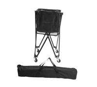 Fenteer Carrello per Palline da Tennis, Cesto Porta Palline da Tennis, Contiene 180 Palline, Raccoglitore di stoccaggio Pieghevole, Carrello didattico, Nero