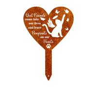 Fenteer Commemorativa a Forma di Cuore da Giardino, Palo da Giardino Impermeabile per La Commemorazione della Simpatia, per Il Cimitero del Cortile, C