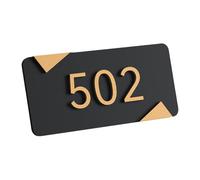 Fenteer con Indirizzo, Numero Civico, in Acrilico, Facile Da Installare, Robusta, Decorativa per Esterni, Ornamento Stradale Rettangolare, Style D