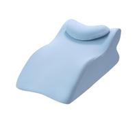 Fenteer Cuscino a cuneo per letto, leggero, ergonomico, alla moda, per massaggio a faccia in giù, per rilassarsi e dormire, Blu