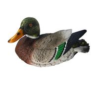 Fenteer Decorazione Galleggiante per con Anatre, Statua di Anatra da Giardino, Centrotavola, Collezione di Sculture di Animali, Statuetta in Resina P, Marrone