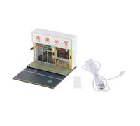 Fenteer Diorama Scenery Espositore Modello Auto 1 64 Parcheggio Miniatura PVC LED Vetrina Scenario Modelli Stradali Decorazione Fotografia Commemorazione 10c, Casa di Ghiaccio