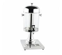 Fenteer Dispenser per Bevande Distributore di Succhi Contenitore per Bibite Erogatore con Rubinetto Corpo Ispessito Supporto Affidabile Vassoio Raccolta Gocce, Argento, Argento