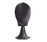 Fenteer Espositore per Cappello con Testa di Manichino con Base Testa di Manichino Rimovibile Alla Moda Modello con Testa per Cappelli per Asciugatura per Lo, Testa nera