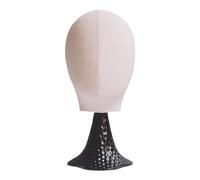 Fenteer Espositore per Cappello con Testa di Manichino con Base Testa di Manichino Rimovibile Alla Moda Modello con Testa per Cappelli per Asciugatura per Lo, Testa beige