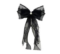 Fenteer Fermatende Fermatende Regali Fermatende Accessori per Tende Alla Moda Fermatende Ornamento Decorativo con Fiocco in Pizzo per Camera Da Letto Casa, Nero
