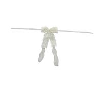 Fenteer Fermatende Fermatende Regali Fermatende Accessori per Tende Alla Moda Fermatende Ornamento Decorativo con Fiocco in Pizzo per Camera Da Letto Casa, Bianco Beige