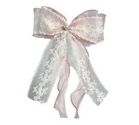 Fenteer Fermatende Fermatende Regali Fermatende Accessori per Tende Alla Moda Fermatende Ornamento Decorativo con Fiocco in Pizzo per Camera Da Letto Casa, Rosa
