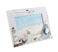 Fenteer Foto di Legno Photo Frame Famiglia Wedding Photo Holder per La Casa Wedding Beach Hut Cottage Decor - B