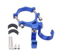 Fenteer Gancio per Casco da Scooter Gancio per Manubrio Supporto per Borsa Appendiabiti Universale in Lega di Alluminio con Doppio Gancio Adatto per Monopatt, Blu 6x5cm