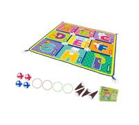 Fenteer Gioco del Lancio dell'anello, Festa delle Dita dei Piedi, Divertimento in Giardino, Gioco interattivo di Lancio tra Genitori, Style a