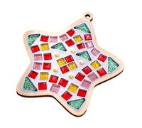 Fenteer Kit artigianale per sottobicchieri in mosaico di piastrelle, decorazioni per la casa, regali di Natale, fai da te, piastrelle in mosaico di vetro per, Stella