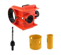Fenteer Kit di Installazione per Serratura Porta 2 Boccole Regolabili Macchina per Mortasatura Professionale di Precisione Dima per Serratura Porta con Modell, Orangina