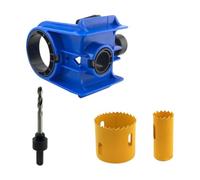 Fenteer Kit di Installazione per Serratura Porta 2 Boccole Regolabili Macchina per Mortasatura Professionale di Precisione Dima per Serratura Porta con Modell, Blu