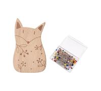 Fenteer Kit di Strumenti per Cucire Sicuri, Porta-aghi Portatile, Simpatico Regalo per Ricamatrice, Accessori per Ricamo, Volpe