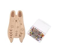 Fenteer Kit di Strumenti per Cucire Sicuri, Porta-aghi Portatile, Simpatico Regalo per Ricamatrice, Accessori per Ricamo, Coniglio