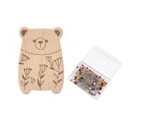 Fenteer Kit di Strumenti per Cucire Sicuri, Porta-aghi Portatile, Simpatico Regalo per Ricamatrice, Accessori per Ricamo, Orso