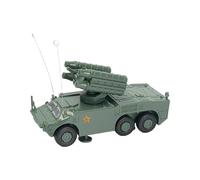 Fenteer Kit Modello di Veicolo Blindato 1:72 4D Assemblaggio Veicolo Simulazione Auto in Miniatura Giocattolo Camion di Trasporto Giocattolo per Bambini, Verde