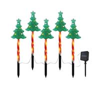 Fenteer Luci di Solari Natalizie, Ornamento della Lampada del Percorso di Natale, 8 modalità di Illuminazione a LED per Decorazioni per Il Giardino, Albero di Natale