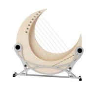 Fenteer Lyres Harp 8 String con Stand Moon Shape Artistic Single Board per Principianti