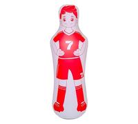Fenteer Manichino da Calcio Gonfiabile Sacco da Boxe Gonfiabile Giocattolo Attrezzatura Portatile Multiuso per L'allenamento di Calcio Muro per Calci di P, Rosso