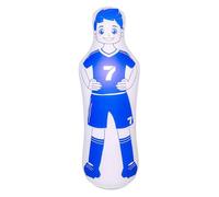 Fenteer Manichino da Calcio Gonfiabile Sacco da Boxe Gonfiabile Giocattolo Attrezzatura Portatile Multiuso per L'allenamento di Calcio Muro per Calci di P, Blu