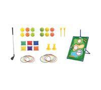 Fenteer Mazza da Golf per Bambini, Gioco di Chipping, Tappetino da Allenamento Portatile E Regolabile, Divertente, Set da Minigolf per Abilità Motorie Fini, P