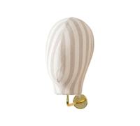 Fenteer Modello di testa di manichino da parete, supporto per parrucca appeso, supporto per cappelli, gancio per riporre parrucche per cappelli e copricapi, Striscia di Lino