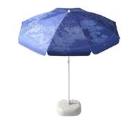 Fenteer Ombrellone da Esterno per Patio, ombrellone da Spiaggia, Copertura per mobili da Giardino, Facile da installare, Stile Cinese per e Cortili, Blu con Base