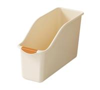 Fenteer Organizer Armadio Contenitore Portaoggetti Cesto Portaoggetti con Manico Scatola Portaoggetti Materiale PP con Ruote Adatto per Cucina Camera Da Letto, High Cream Yellow S