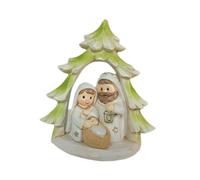Fenteer Piccola statuetta natalizia della Natività, statua della Sacra Famiglia, decorazione da tavolo per la casa, statuetta da scrivania, set di presepi in
