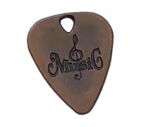 Fenteer Plettro per Chitarra, Strumento Musicale, Fatto a Mano, Robusto, Accessori per Chitarra Professionali per Ukulele, Basso, Banjo, Classico, Bronzo