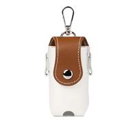 Fenteer Porta Palline da Golf, Impermeabile, con Chiusura a Strappo, di Alta qualità, Piccolo, Comodo per, Portatile per 2 Palline da, Bianco E Marrone