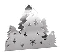 Fenteer Porta Tovaglioli Natalizi a Forma di Albero, in Carta Velina, Multiuso, Elegante, Porta Tovaglioli, Contenitore per Tovaglioli, per Tavolo Da Cucina, Argento