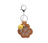 Fenteer Portachiavi commemorativo per animali domestici, porta- appeso, con design di cane, leggero, souvenir funerario, portachiavi porta-, Giallo Scuro