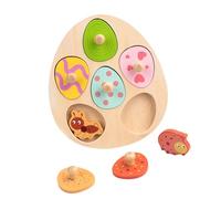 Fenteer Puzzle in Legno per Bambini Giocattolo Educativo Gioco di Abbinamento con Incastri a Forme per Sviluppare La Concentrazione Adatto a Regali di Comple, Emmett