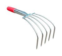 Fenteer Rastrello da Giardino in Acciaio Inox con Impugnatura Antiscivolo Mini Rastrello a Mano per Terriccio Tiller per Fiori Coltivatore Portatile Adatto P, 5 Denti