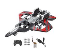 Fenteer RC Aereo Giocattolo Schiuma Telecomando Leggero Portatile Sensore Decorazione Rotazione Simulazione Artigianale Adatto per Bambini Soggiorno Gia, Rosso