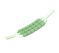 Fenteer Rullo massaggiante manuale a tre file, multiuso, portatile, per allungamento gambe, rilassamento muscolare per addominali e braccia, Verde