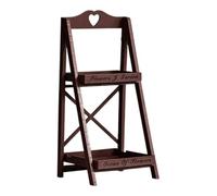 Fenteer Scaffale di Stoccaggio Pieghevole Organizzatore Multiuso Scaffalatura a 2 Ripiani Portaoggetti da Bagno Portatile in Materiale PP Adatto per Cucina E, Marrone