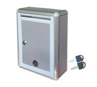 Fenteer Scatola per Suggerimenti Scatola Salvadanaio in Metallo Argentato Urna Elettorale Fissata Al Muro Scatola per Donazioni per Donazioni in Barattoli per, piccolo