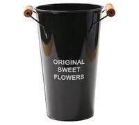 Fenteer Secchiello per Ghiaccio, Contenitore per Piante, Versatile, Pratico, Portatile, Robusto, Decorazione per La Casa, Secchiello per Vino, Contenitore per, Nero