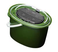 Fenteer Secchio per Pesci Vivi, Traspirante, Corpo Spesso, Resistente all'Usura, Facile da Trasportare, Ovale, Facile da Trasportare, Doppio Manico, Conte, Piccolo