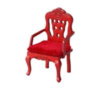 Fenteer Sedia per Casa delle Bambole in Scala 1:12, Mobili in Miniatura, Accessori per Foto, Finta Casa delle Bambole, Modello di Poltrona per Casa da Gioco, Rosso