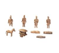 Fenteer Set di Statuette in Terracotta Mini, Statuette da Esposizione per Scrivania, Mensola, Tavolo