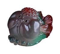 Fenteer Statua di pesce in resina, decorazione da tavolo per animali da compagnia, scultura per ufficio, libreria, Verde